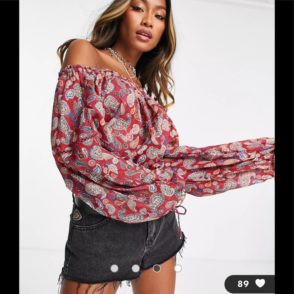 Free People Sundown Paisley bodysuit, Size XS
